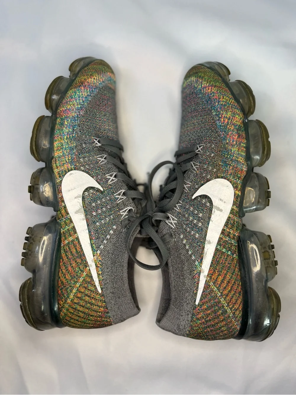 Nike - VaporMax Flyknit VaporMax Grey with Multicolor Accents - Size 10